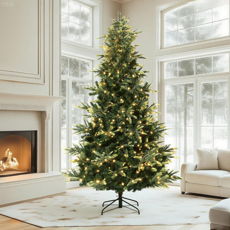 Lighted Artificial Christmas Tree, 6.5' H