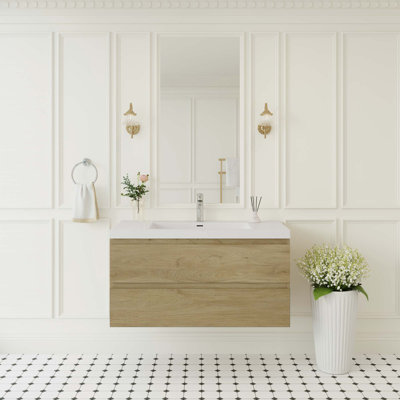 Meuble-lavabo flottant avec lavabo