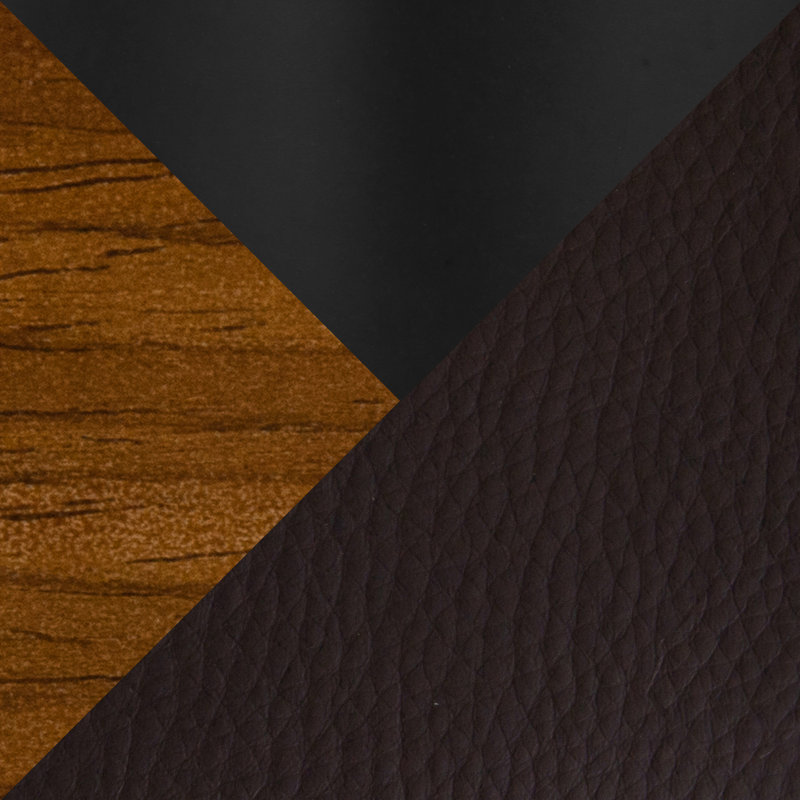 Walnut and Black Swivel Counter Stools with Bent Wood Back