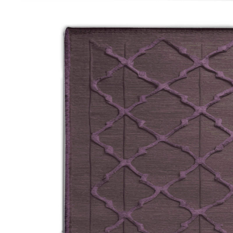 Tapis noir intérieur et extérieur Trellis