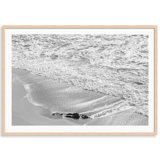 Black And White Shoreline Print by Carly Tabak