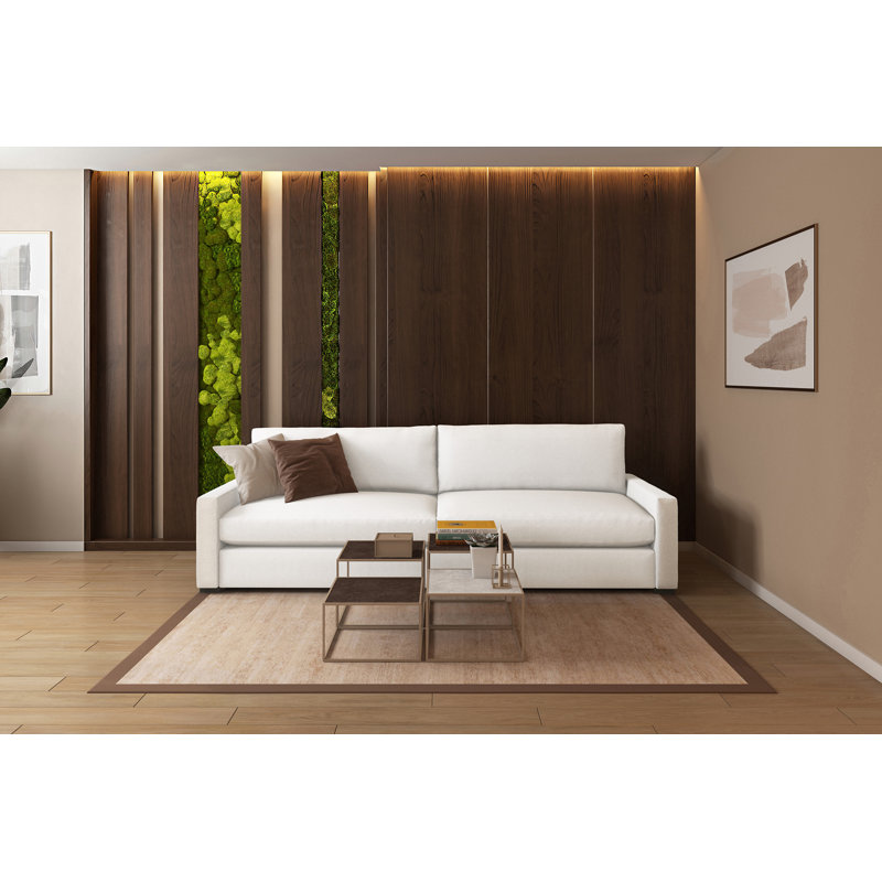 Canapé à accoudoirs carrés 105 po, Revolution® blanc cassé, H 34 po x l 105 po x P 39 po, 4