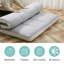 Foldable Floor Mattress, Guest Bed with Foam Filling, Space-Saving Sleeping Mat, Single/Double-124909447