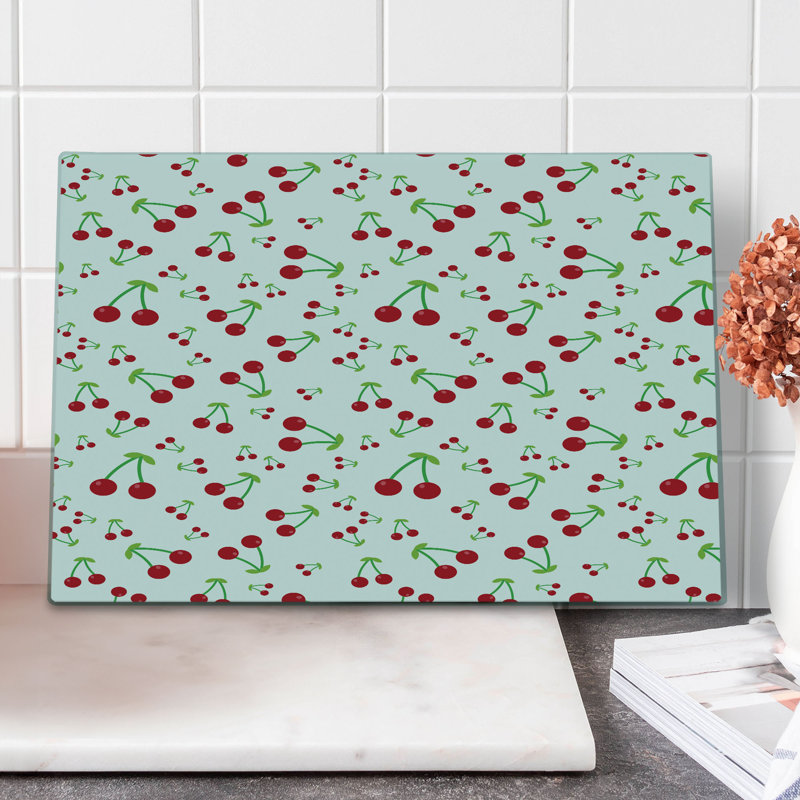 Planche à découper en verre cerise east urban home