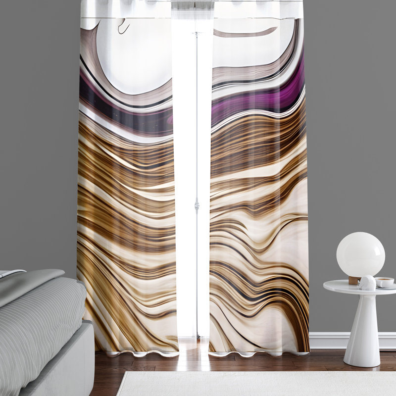 Paire de rideaux semi-transparents Destinique, L 20 po x L 52 po