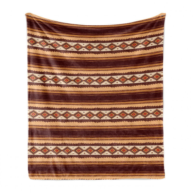 Hand Woven Throw Blanket, 50" W x 70" L