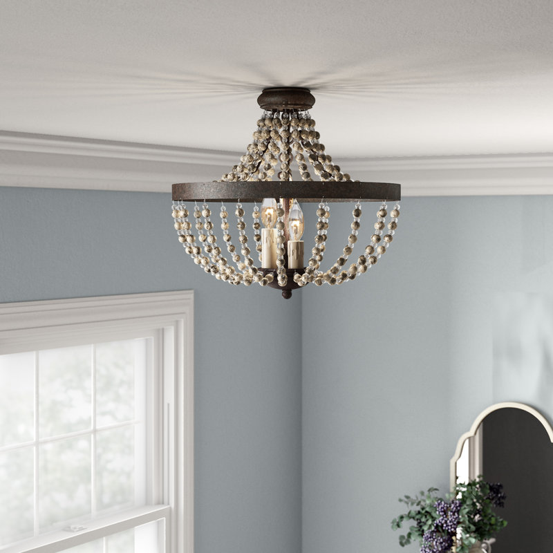 Plafonnier semi-encastré 3 lumières 18 po Viv