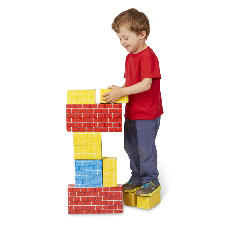 24 Piece Melissa & Doug Jumbo Cardboard Blocks Learning Tools
