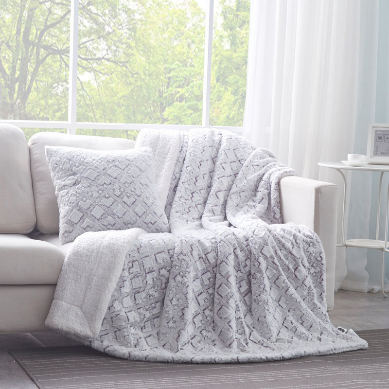 Geometric Reversible Pillow Cover, 26" x 26"