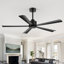 Ventilateur de plafond 52 po avec lumière et télécommande