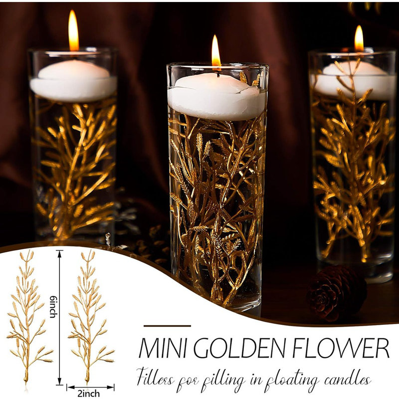 50 pièces de fleurs artificielles pour bougies flottantes