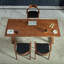 Bureau d'écriture rectangulaire en bois massif brun noisette-463123739