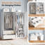 Garde-robe 4 portes 2 tiroirs avec porte miroir-977837210