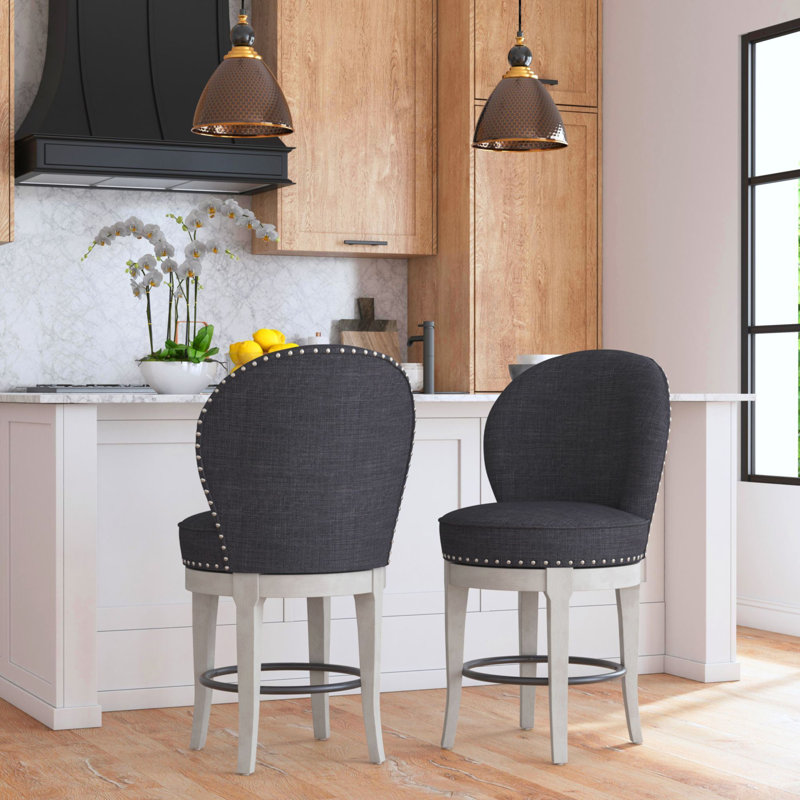 Tabouret pivotant Iightham Lodge, Gris anthracite, Tabouret de comptoir (siège d'une hauteur de 26 p