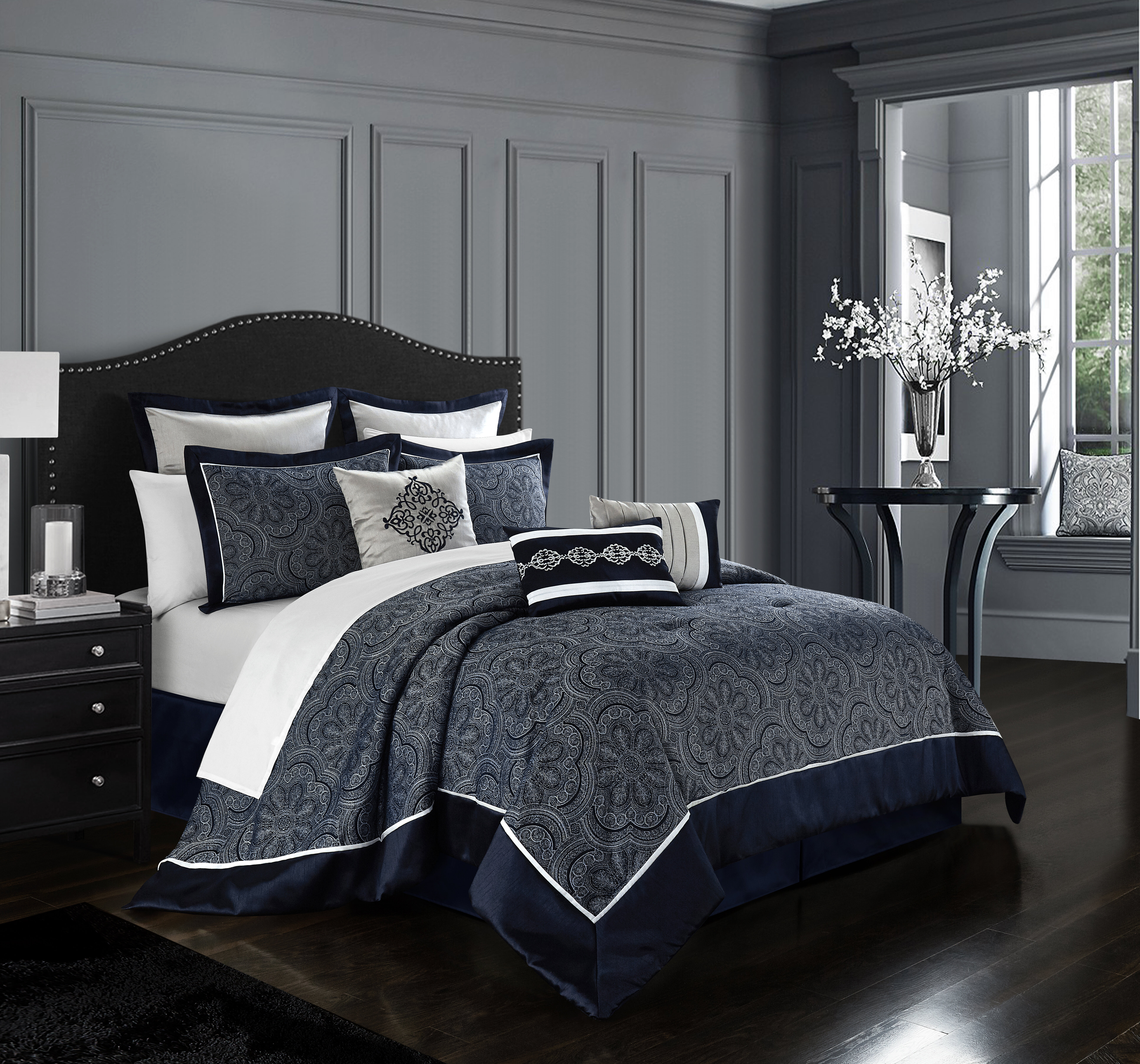 Better Trends Jullian Stripe Design 100% Cotton King Bedspread - Chocolate