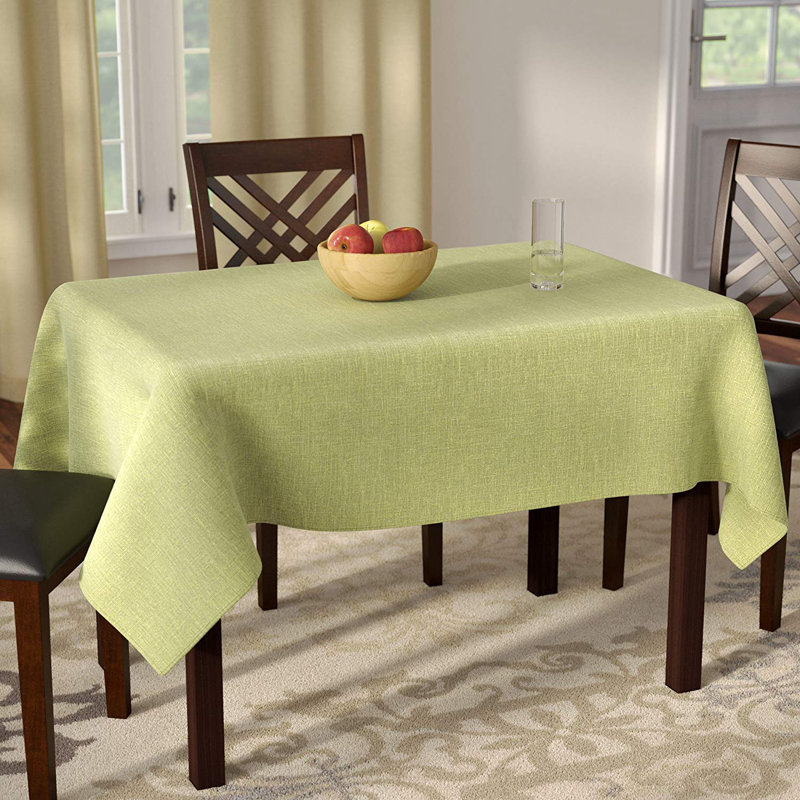 Tapanga Linen Vintage Tablecloth, 120" L x 60" W, Mint