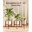 Support à plante réglable en bambou 8-12 po-356644556-364868230