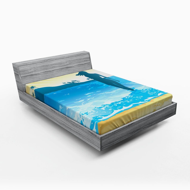Beach Microfiber Fitted Sheet, Twin Fitted Sheet