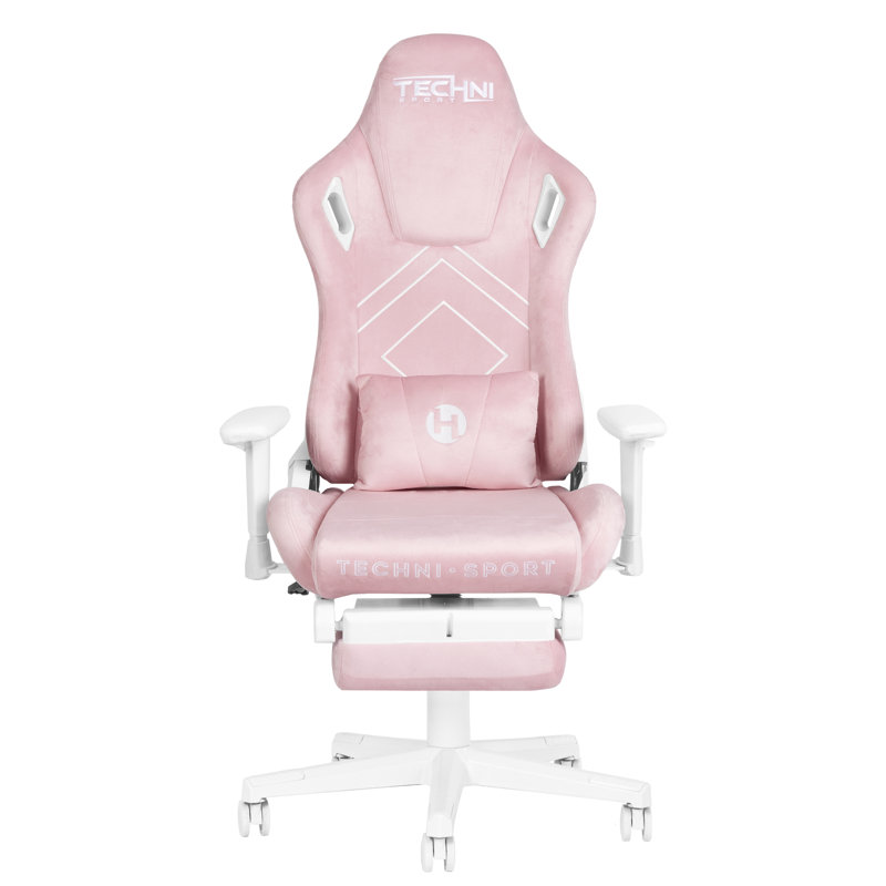  Velvet Gaming Chair - Pink