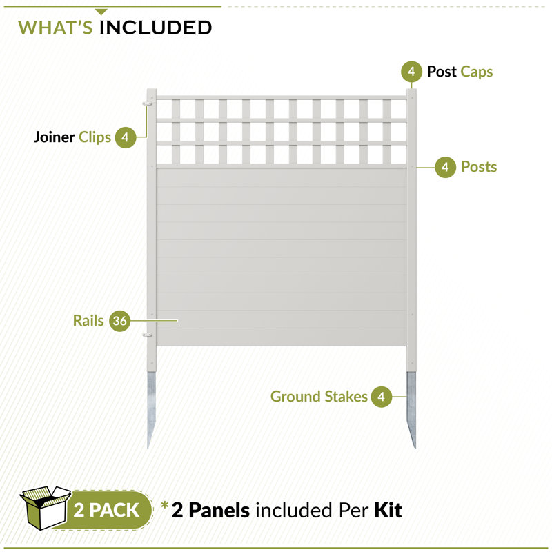 42 in. White Aluminum Privacy Rail Gate Kit