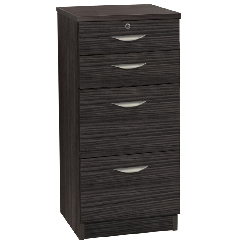 Bettilou 48cm Wide 4 -Drawer File Cabinet, Black Havana