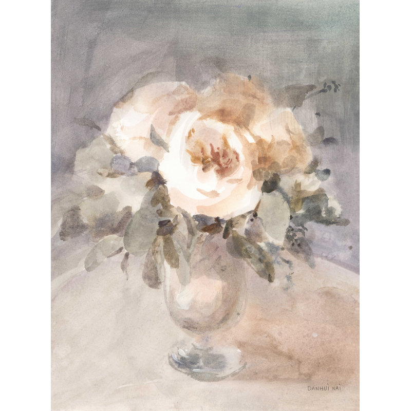 Fleurs d'été Mood - peinture sur toile tendue, H 16 po x l 12 po