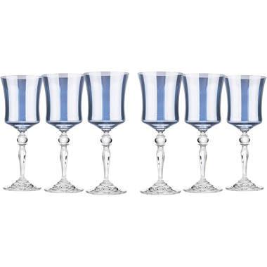 Foligno Wine Glasses, Set of 6 (Set of 6) Color: Light Green