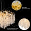 Akari Tree Branch Glass Art Grapes Chandelier Lighting, D32"
