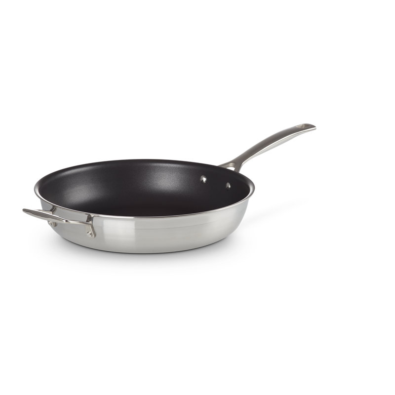 Le Creuset Classic Stainless Steel Round Nonstick Frying Pan, 12 In.