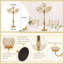 5 centres de table candélabre en cristal à 5 bras pour tables de mariage, d'une hauteur de 29,5 pouces-96564363-71431237
