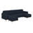 L-Shape Convertible Sectional Sofa With Movable Ottoman-764910353