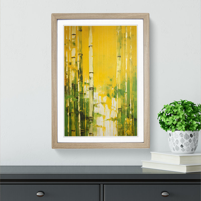 Single Picture Frame Print on Wood, Oak Framed, 46cm H x 34cm W