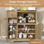 Armoire de cuisine avec micro-ondes avec rangement et tiroirs Senfot-915101154
