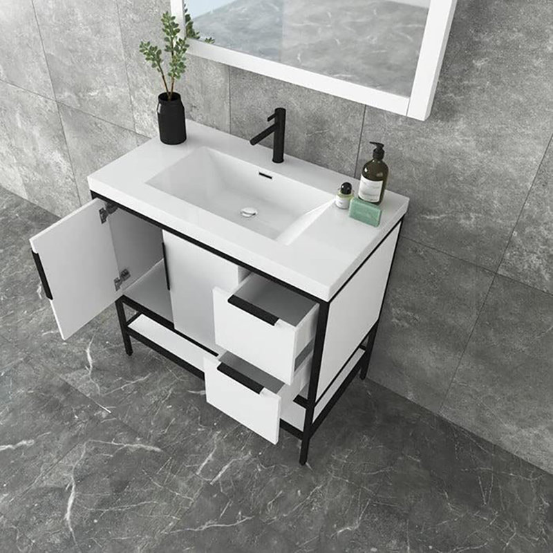 Ensemble de meuble-lavabo simple 36 po, Blanc