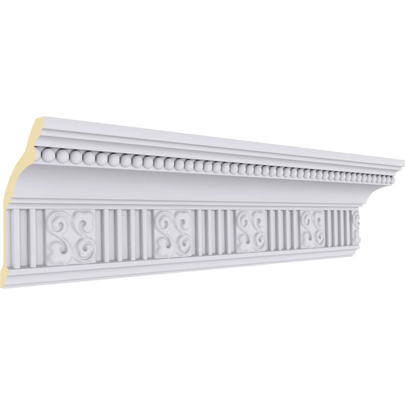 Moulure couronnée Edwards de H 4 3/4 po x P 3 1/8 po x F 5 3/8 po x L 94 1/2 po (répétition 3 7/8 po)