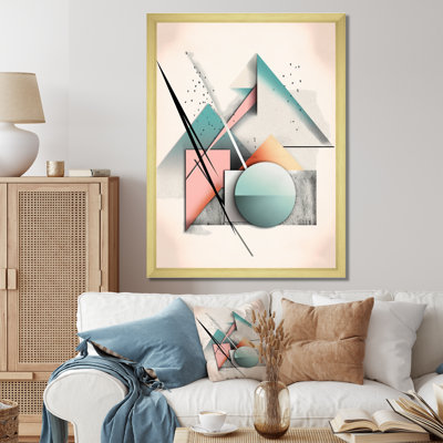 Mid Century Pastel Mountains III - impressions géométriques murales modernes