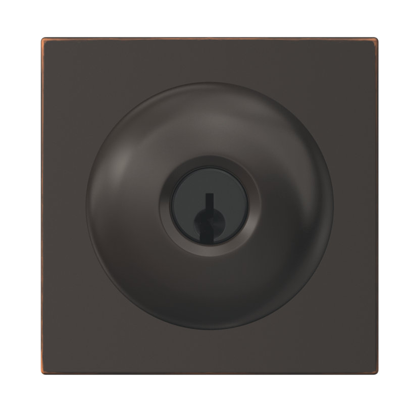 Plymouth Keyed Entry Knob with Collins Trim, Aged Bronze
