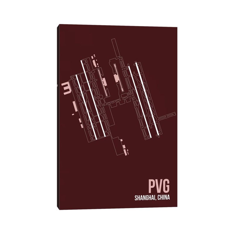 PVG Diagram, Shanghai by 08 Left - Wrapped Canvas Print, 20.32 cm H x 30.48 cm W