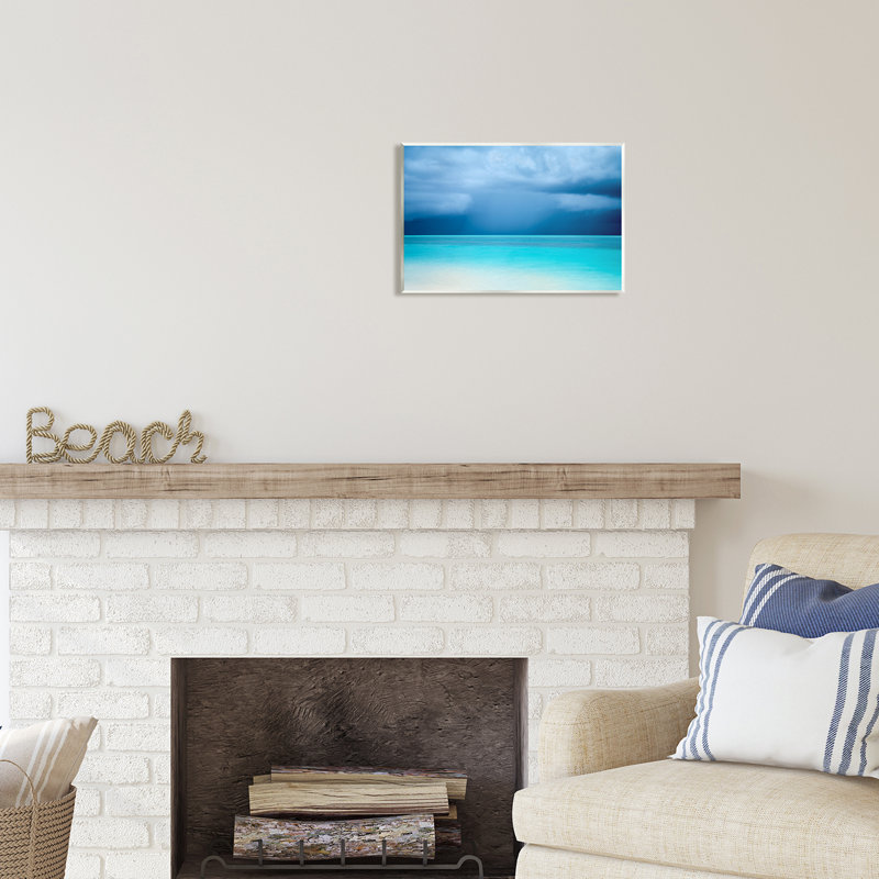 «Au-537-Giclee Turquoise Ocean Landscape» par Dennis Frates, photographie, H 10 po x l 15 po x P 0,5 po, Mdf