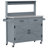 Rowan Outdoor Fir Wood Kitchen Island Cart with Stainless Steel Top, High Shelf, Storage Cabinets and Wheels-125902335