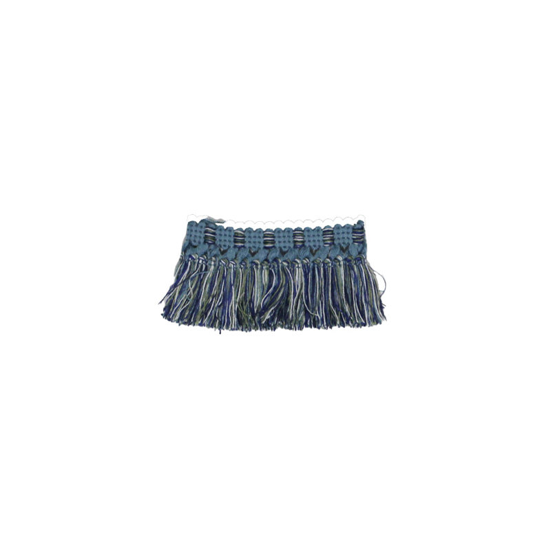 Bahama Breeze Brush Fringe Fabric, Aquamarine