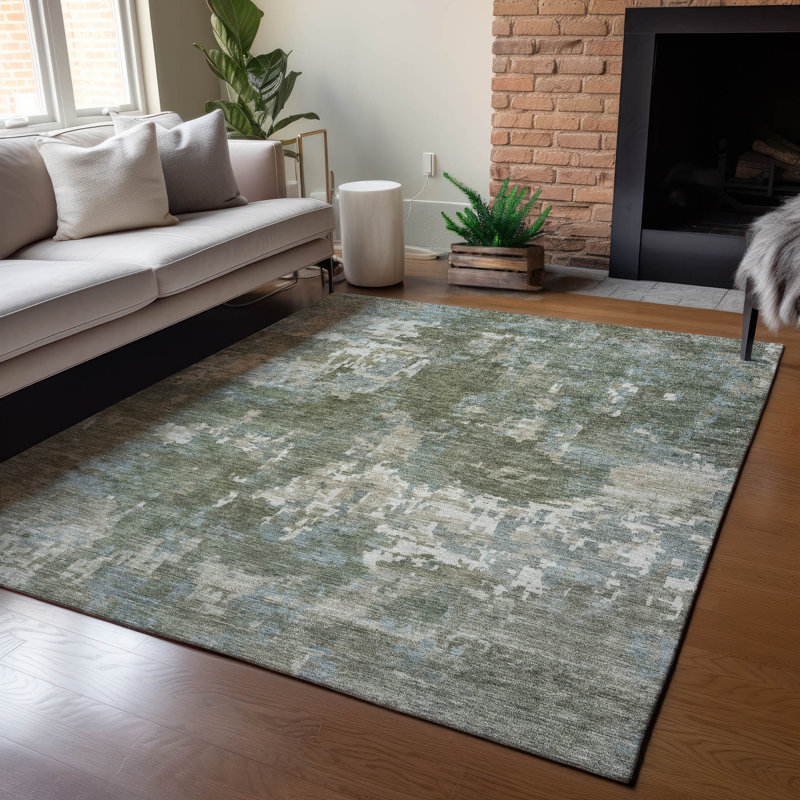 Machine Washable Indoor/Outdoor Chantille ACN2361 Casual Rug, Rectangle 9' x 12'