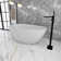 55'' x 28.35'' Freestanding Soaking Acrylic Bathtub