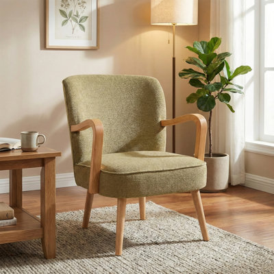 Modern Soft Touch Fabric Accent Chair