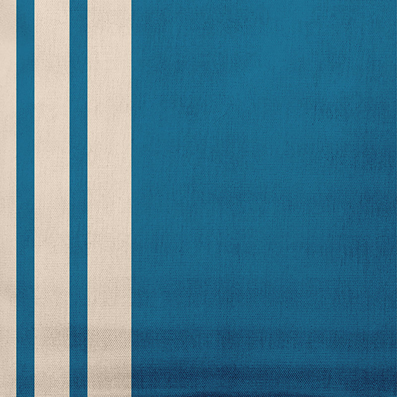 Striped Reversible Throw Pillow, Autumn Blue