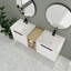 Meuble-lavabo double 60,07 po avec comptoir en pierre Keryl
