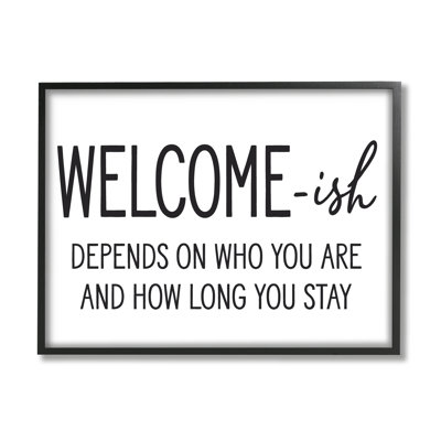 Panneau d'entrée amusant Welcome-Ish