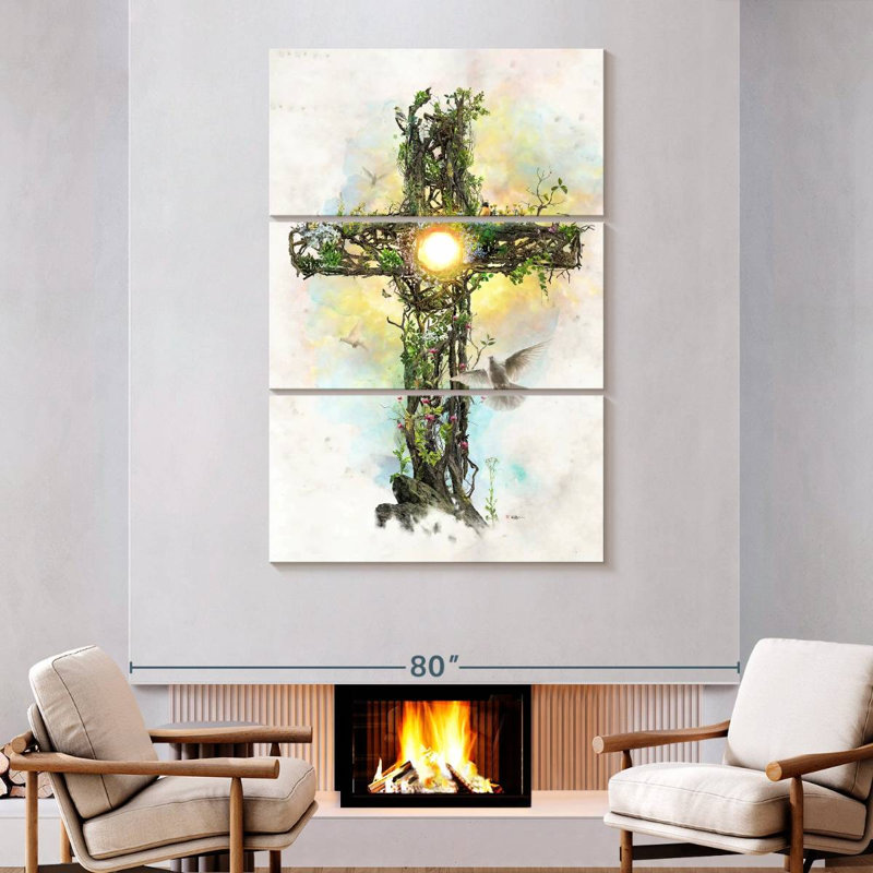 Adella, la croix du Christ, H 74 po x l 48 po