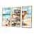 Toile avec cadre flottant or