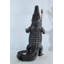 Nifao Bronze Alligator Golf Statue –Whimsical Indoor/Outdoor Sculpture,Alligator Holding Golf Club & Cigar, Wax Casting on Bronze Finish,Fun Golf Decor for Patios,Clubs &Collectors19 x 23" x 36"H
